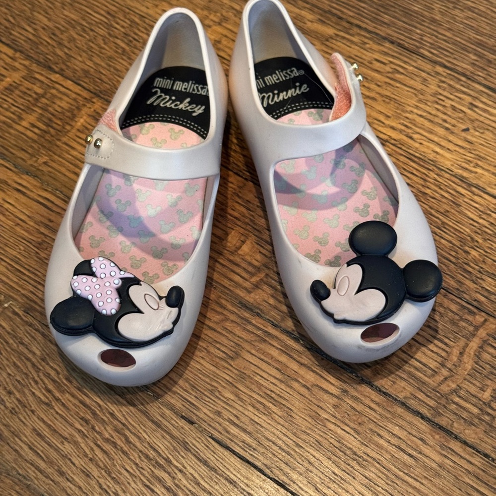 Mini Melissa Minnie and Mickey pink shoes toddler size 10